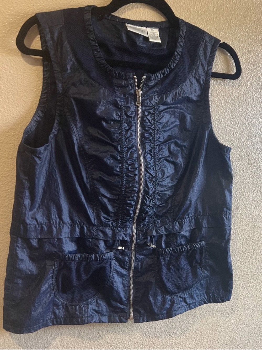 Zenergy Chicos size 1 / medium Sleeveless Navy Zip-Front Women's Vest navy